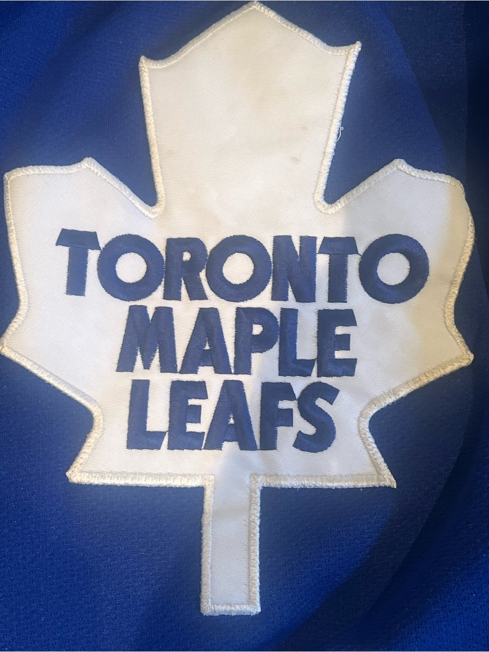 STARTER Blue Toronto Maple Leafs Hockey Jersey with White Trim - Picture 3 of 5